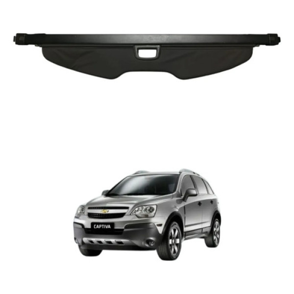 Cortina Bagagito Tampao Porta Malas Captiva 2013 2014 2015 Preto