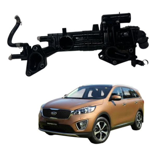 Carcaça Valvula Termostatica Kia Sorento 3.3 V6 2014 2017