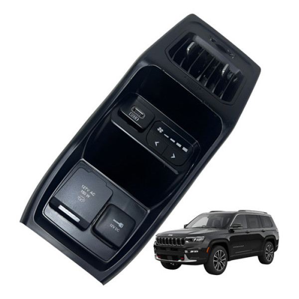 Console Central Tomada Usb Jeep Commander 2022 2025 Traseiro