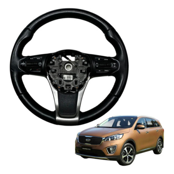 Volante Direcao Com Comandos Kia Sorento 2015 2017 3.3 V6 Preto