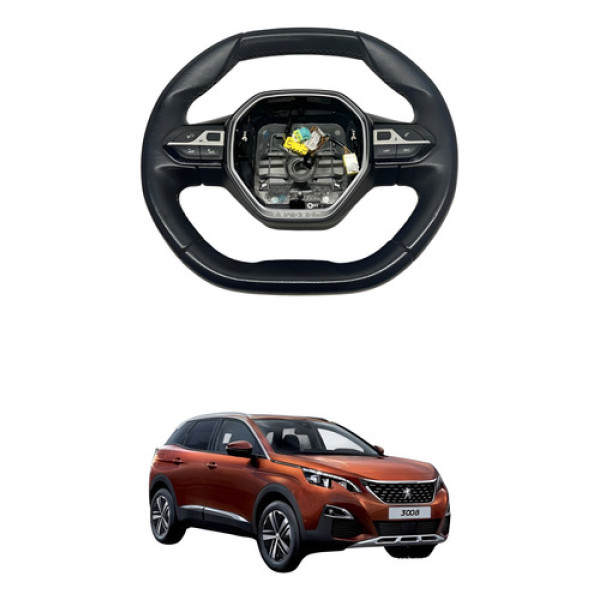 Volante Direção Peugeot 3008 2018 2021 Original Couro