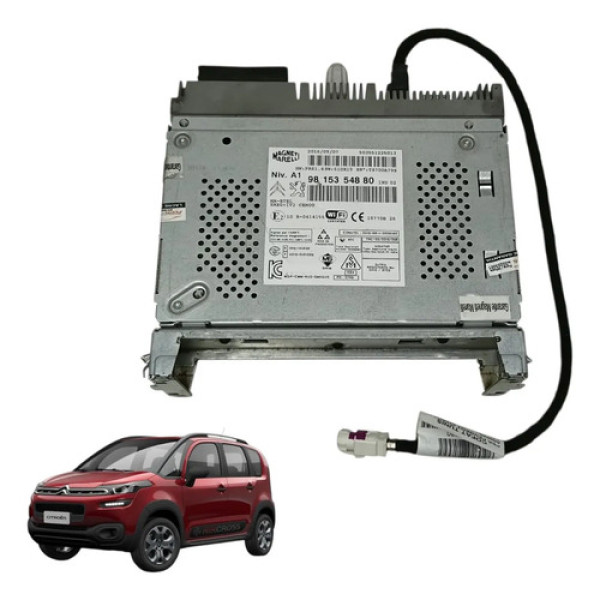 Modulo Multimidia Radio Citroen Aircross 2016 2017 Preto