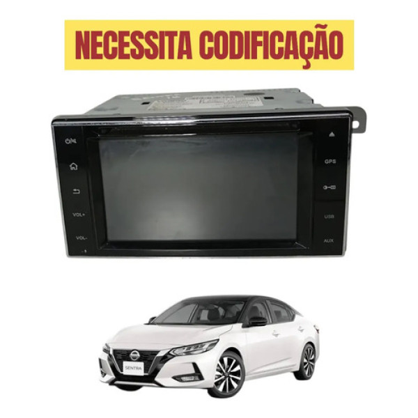 Central Tela Multimídia Nissan Sentra 2017 2018 2019
