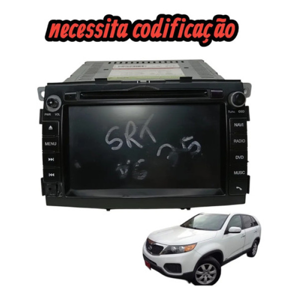 Multimidia Radio Tela Kia Sorento 2011 2012 3.5 V6 Preto