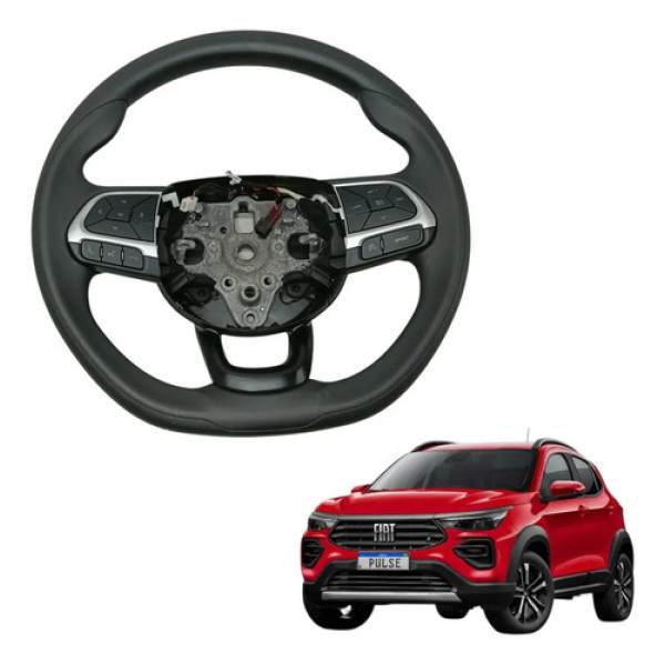 Volante Direcao Com Comandos Fiat Pulse 2022 2023 2024 Preto