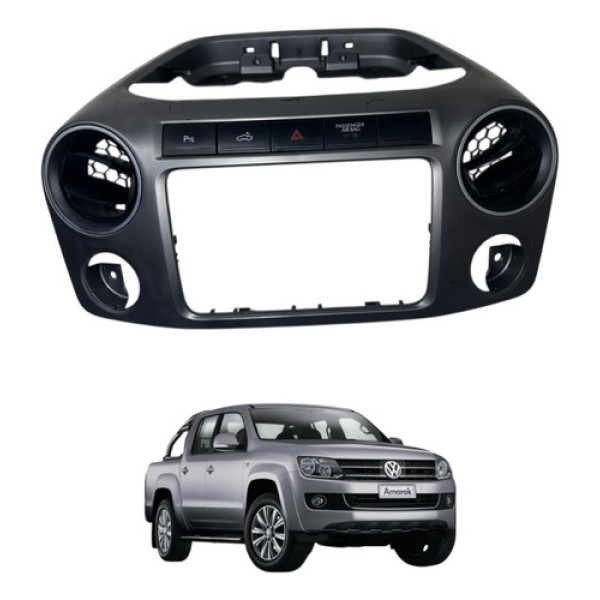 Moldura Central Painel Amarok 2013 2014 2015 2016 Original Preto