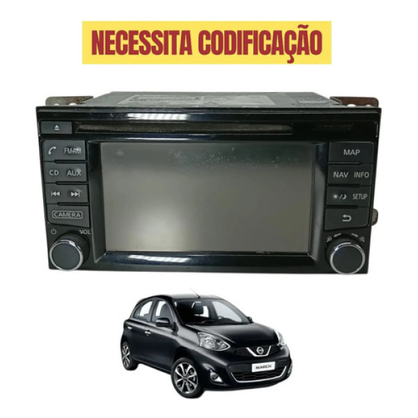 Multimídia Rádio Nissan March 2013 2014 2015 2016 Original