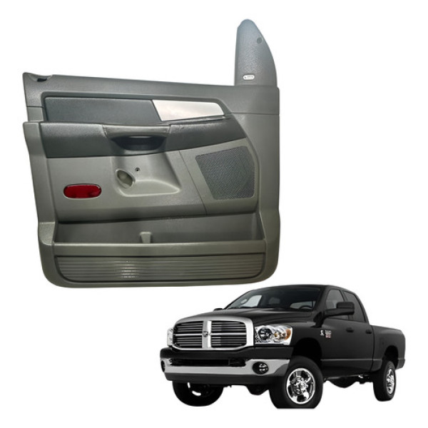 Forro De Porta Dianteira Esquerda Dodge Ram 2500 2007 2010 Cinza