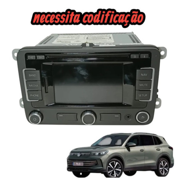 Multimidia Radio Volkswagen Tiguan 2014 2015 Tsi Original Preto