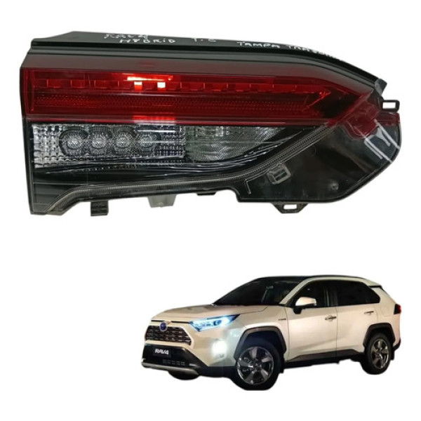 Lanterna Tampa Traseira Esquerda Toyota Rav4 2020 2021 Esquerdo/motorista Vermelho