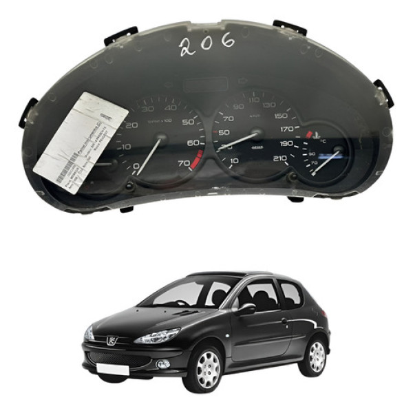 Painel Instrumentos Peugeot 206 1.4 2001 2008 Preto