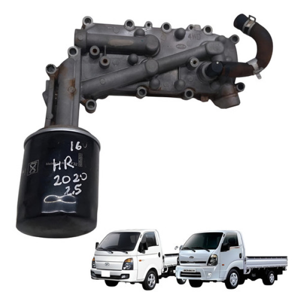 Suporte Filtro Oleo Hyundai Hr Kia Bongo 2.5 16v 2013 2022 Cinza