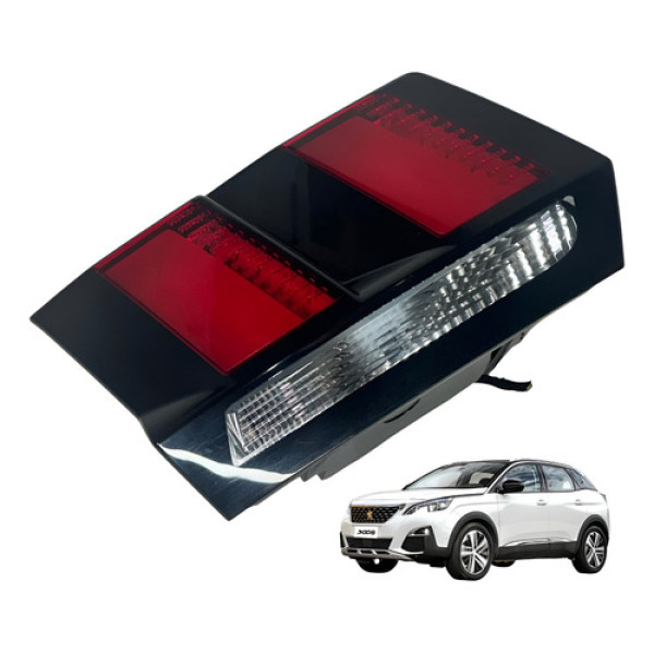 Lanterna Peugeot 3008 2018 2021 Tampa Esquerda Esquerdo/motorista Vermelho