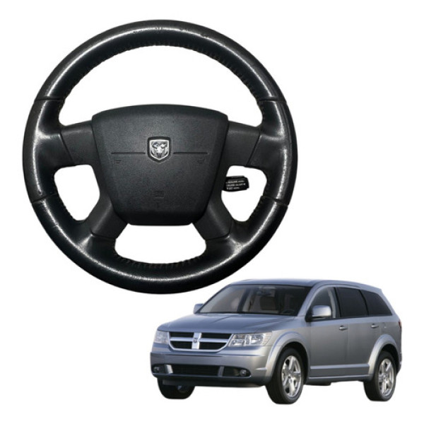 Volante Completo Direcao Dodge Journey 2.7 2007 2010 Preto