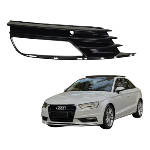 Grade Farol Milha Audi A3 2015 8v5807681a Esquerdo Original Preto Esquerdo