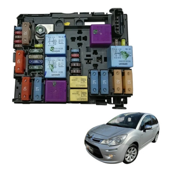 Caixa De Fusível Citroen C3 1.6 2014 2015 9807967480