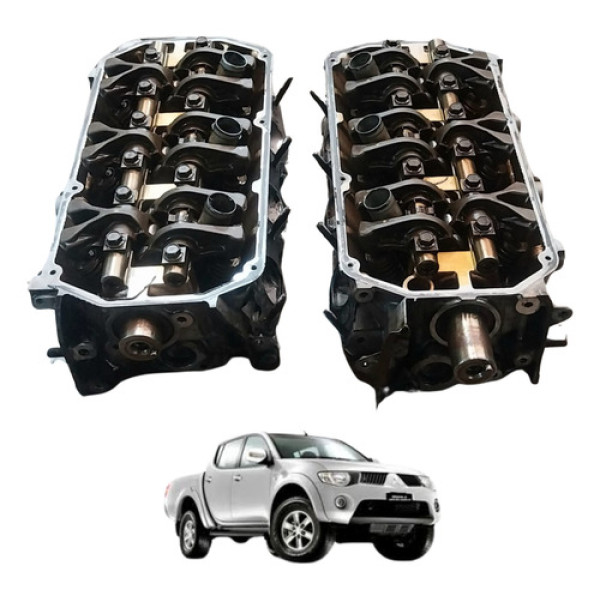 Par Cabeçotes Mitsubishi L200 Triton 3.5 V6 Flex