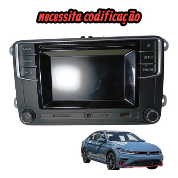 Multimidia Radio Volkswagen Jetta 2017 2018 6rf035187 Preto
