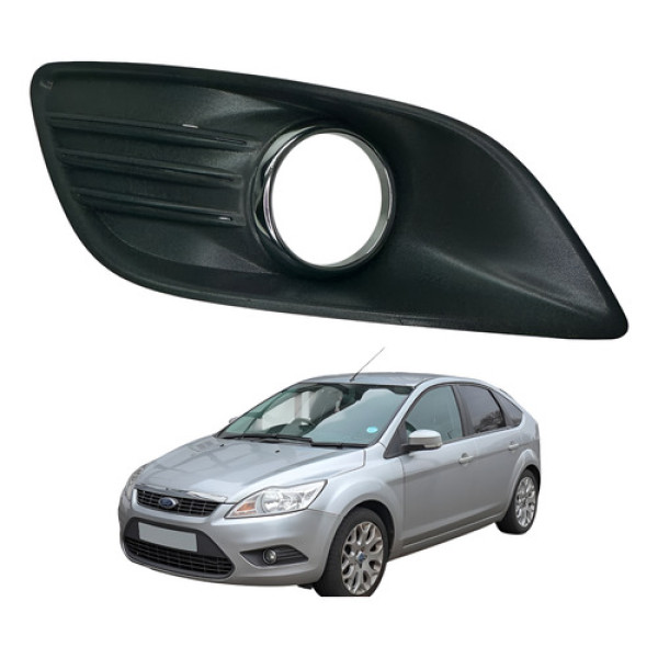 Grade Farol De Milha Lado Esquerdo Ford Focus 2009 2013 Preto