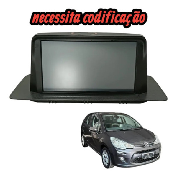 Tela Central Multimidia Citroen C3 2014 2016 K316d1118gy Preto