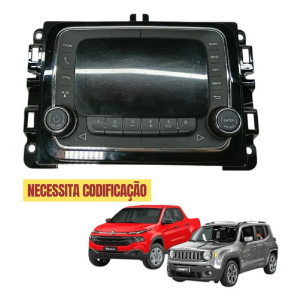 Radio Multimidia Jeep Renegade Fiat Toro 2016 2017