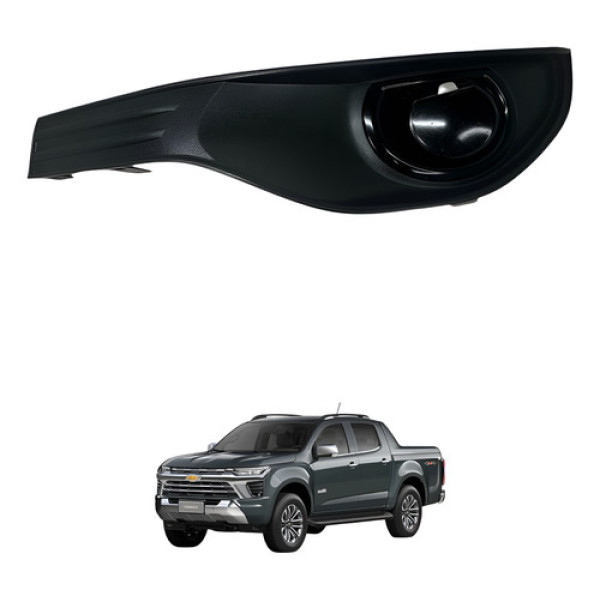Moldura Farol Milha Gm S10 Ls 2017 2018 2019 2020 2021 Preto Esquerdo