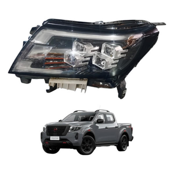 Farol Esquerdo Nissan Frontier 2024 2025 Led Xenon Esquerdo/motorista