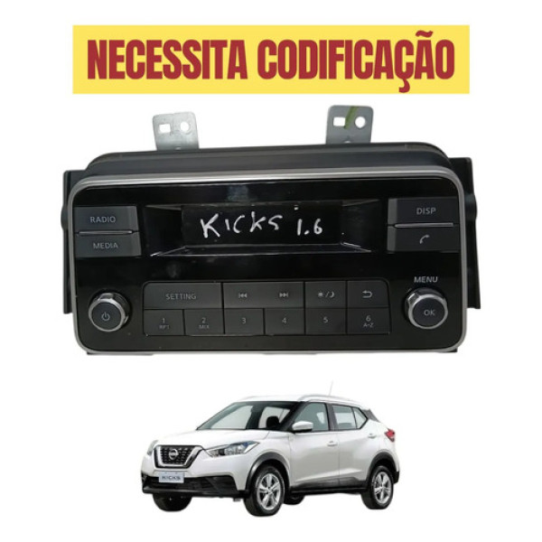 Radio Comando Som Multimídia Nissan Kicks 2018 2021