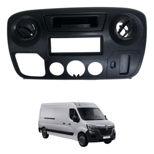 Moldura Painel Central Renault Master 2023 2025 Furgão Preto