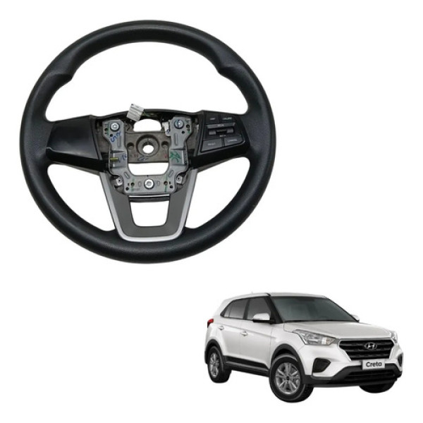 Volante De Direção Com Comandos Hyundai Creta 2018 2019 2020 Preto