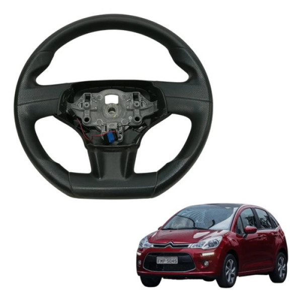 Volante Direcao Citroen C3 2014 2015 2016 2017 2018 Original Preto