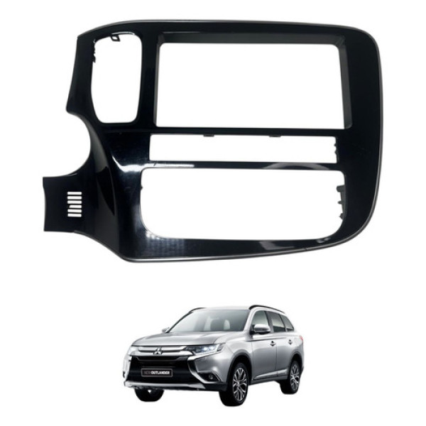 Moldura Painel Radio Mitsubishi Outlander 2016 2020 Original Preto