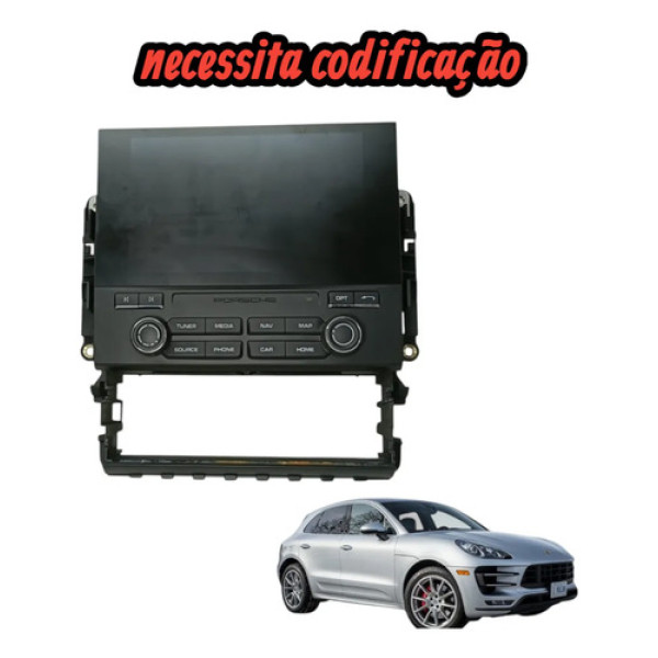 Tela Display Multimídia Porsche Macan 2016 2017 2018 Preto