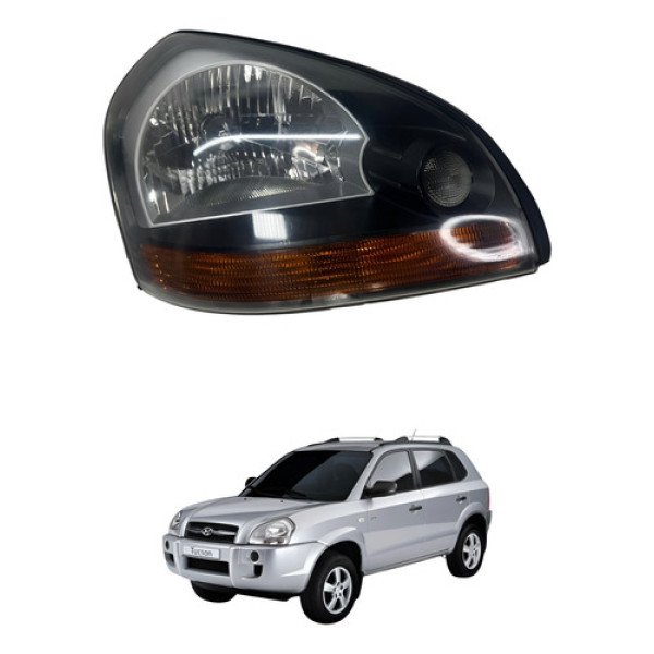 Farol Hyundai Tucson 2006 2011 Lado Esquerdo Original Direito/passageiro