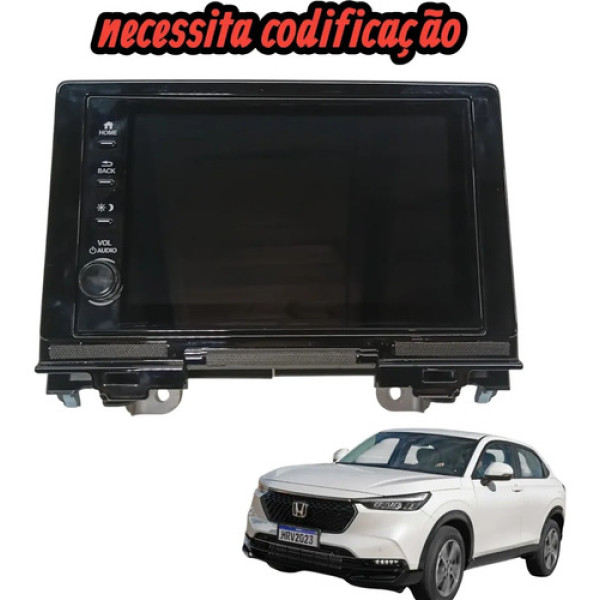 Central Multimidia Tela Honda Hrv 2023 2024 2025 Original Preto