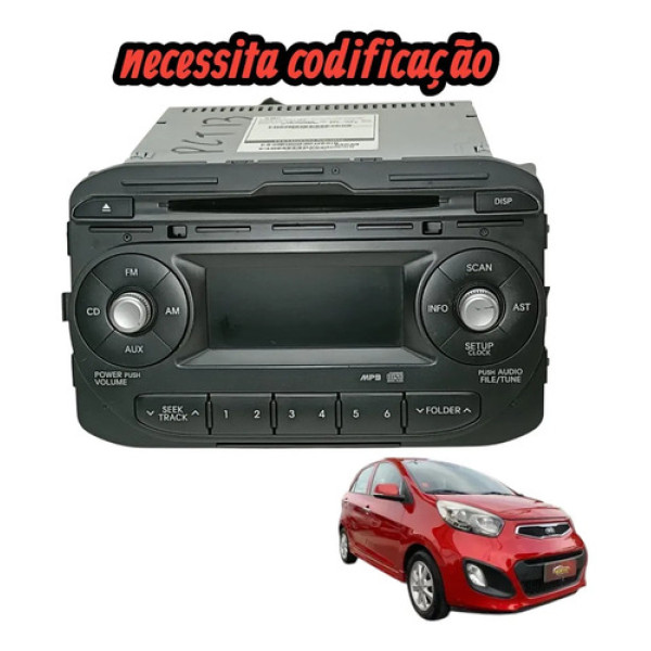 Radio Som Cd Player Mp3 Kia Picanto 2013 2014 2015 961701y50