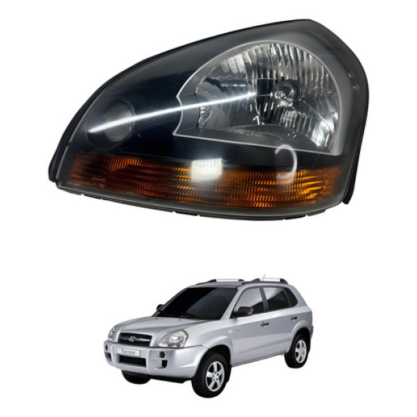 Farol Hyundai Tucson 2006 2011 Lado Esquerdo Original Esquerdo/motorista