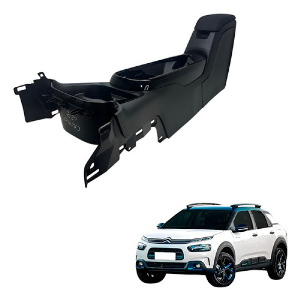 Consolo Central Apoio Braço Citroen C4 Cactus 1.6 2019 2023 Preto