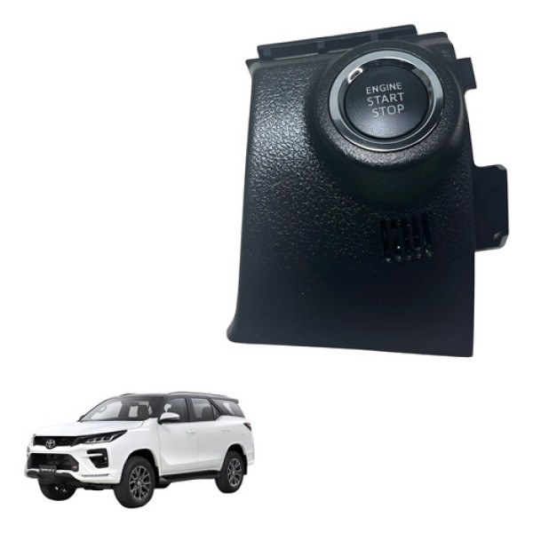 Botao Start Stop Moldura Toyota Hilux Sw4 2023 2024 Preto