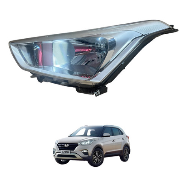 Farol Esquerdo Creta 2017 2018 2019 2020 2021 Esquerdo/motorista