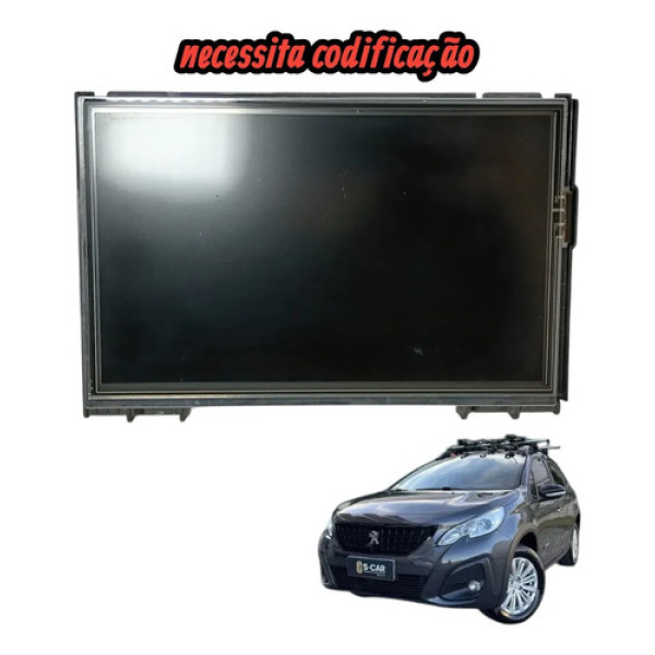 Tela Central Multimidia Peugeot 2008 2015 2015 981286288000 Preto