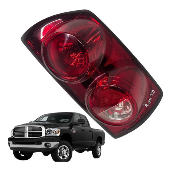 Lanterna Traseira Direita Dodge Ram 2500 2007 2010 Direito/passageiro Vermelho