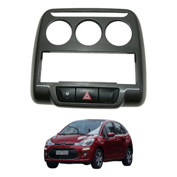 Moldura Ar Central Botao Citroen C3 2014 2015 2016 2017