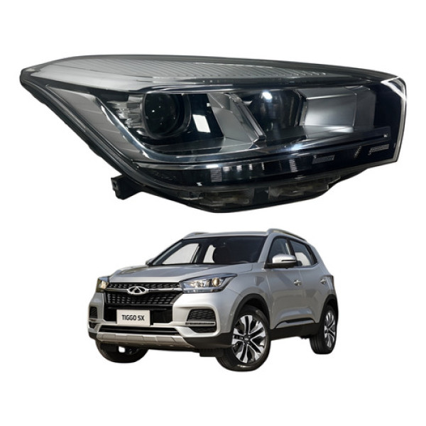 Farol Esquerdo Tiggo 5x 2019 2020 2021 2022 2023 Original Esquerdo/motorista