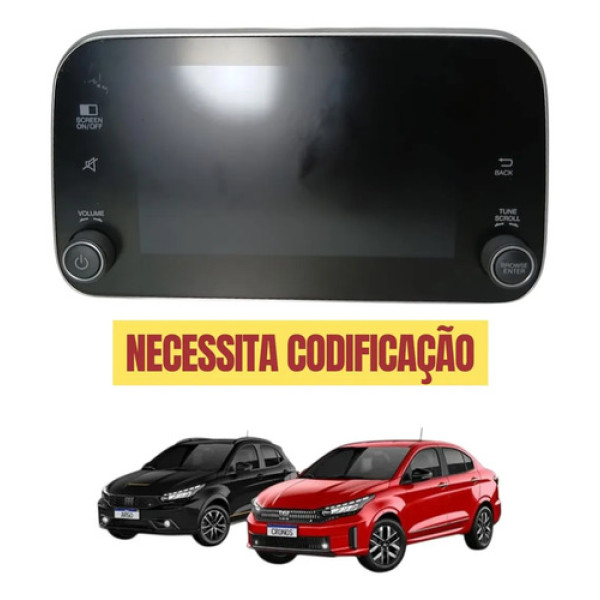 Tela Multimidia Original Fiat Argo Cronos 2018 2022