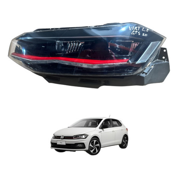 Farol Esquerdo Vw Polo Virtus Gts 2020 2021 2022 2023 2024 Esquerdo/motorista