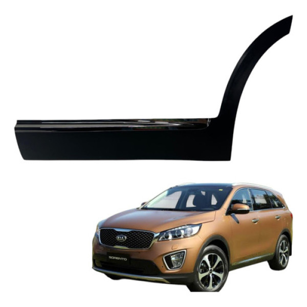 Moldura Porta Traseira Kia Sorento 2014 2017 Esquerda Preto
