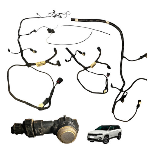 Chicote Sensor Estacionamento Traseiro Jeep Commander 2022 Preto