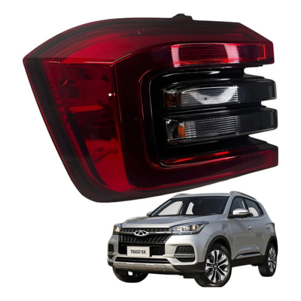 Lanterna Traseira Esquerda Tiggo 5x 2018 2022 Original Esquerdo/motorista Vermelho