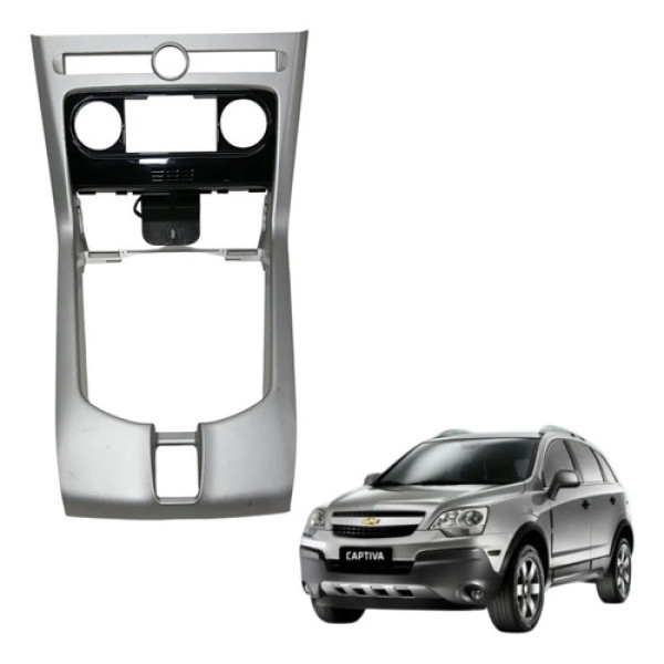 Moldura Acabamento Central Radio Captiva 2011 2012 2013 Cinza